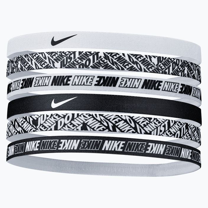 Пов'язки на голову Nike Headbands Printed 6 шт. білі N0002545-176