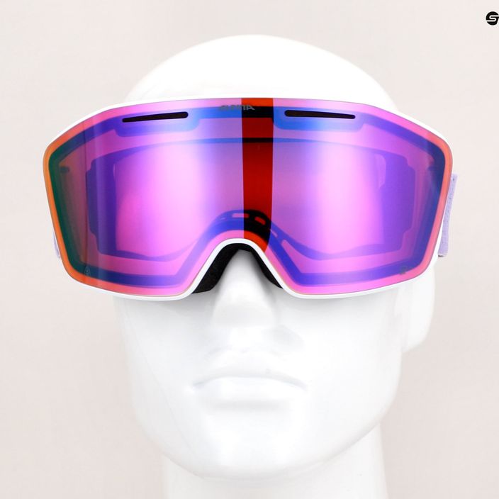Гірськолижні окуляри Alpina Nendaz Q-Lite S2 білі/бузкові матові/лавандові 9
