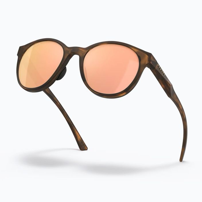 Сонцезахисні окуляри Oakley Spindrift матово-коричневі черепахові/призмові з рожевого золота 4