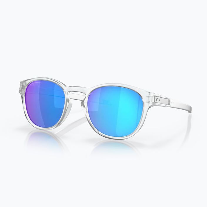 Сонцезахисні окуляри Oakley Latch матові прозорі/призмові сапфірові поляризовані
