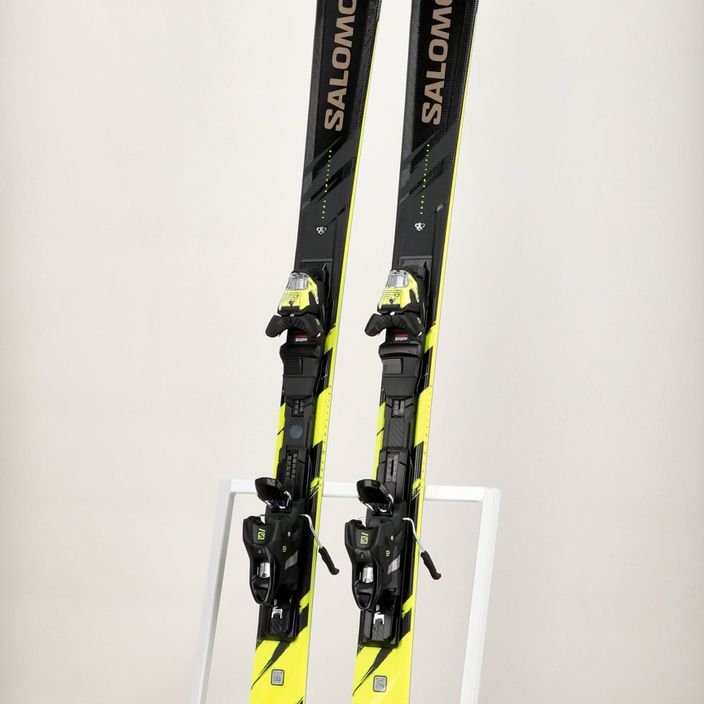 Гірські лижі Salomon S/Max 8 XT + M11 GW чорні/дерево/безпечно-жовті 12