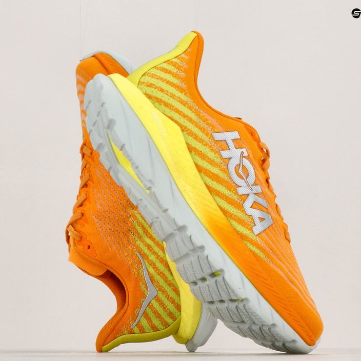 Кросівки для бігу чоловічі HOKA Mach 5 radiant yellow orange 13