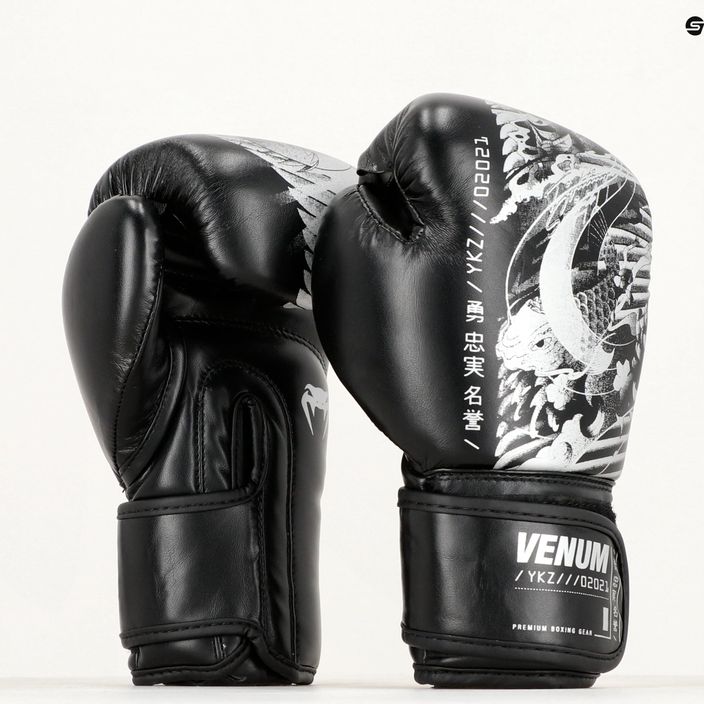 Рукавиці боксерські дитячі Venum YKZ21 Boxing black/white 12