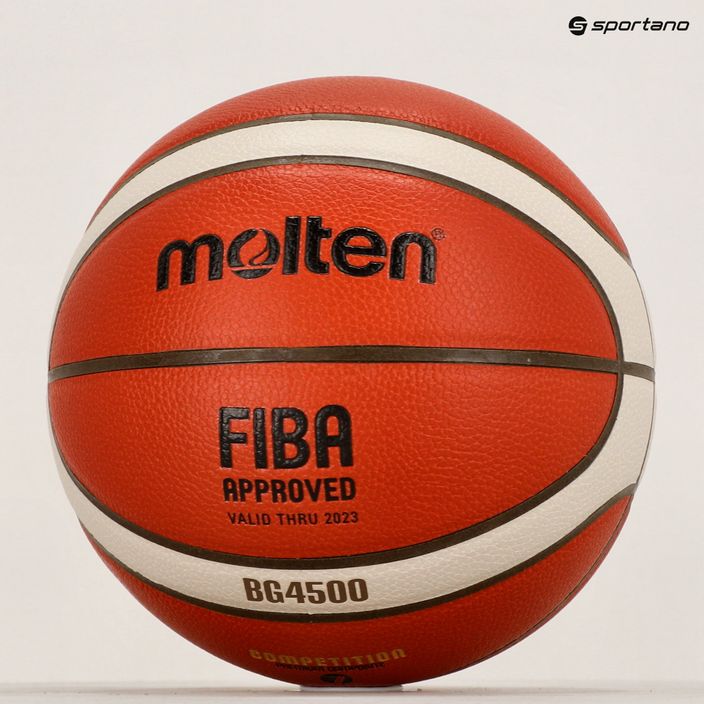 М'яч для баскетболу Molten B7G4500 FIBA orange/ivory розмір 7 8