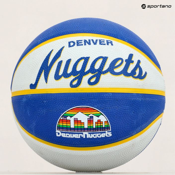 Міні м'яч баскетбольний  Wilson NBA Team Retro Mini Denver Nuggets WTB3200XBDEN розмір 3 5