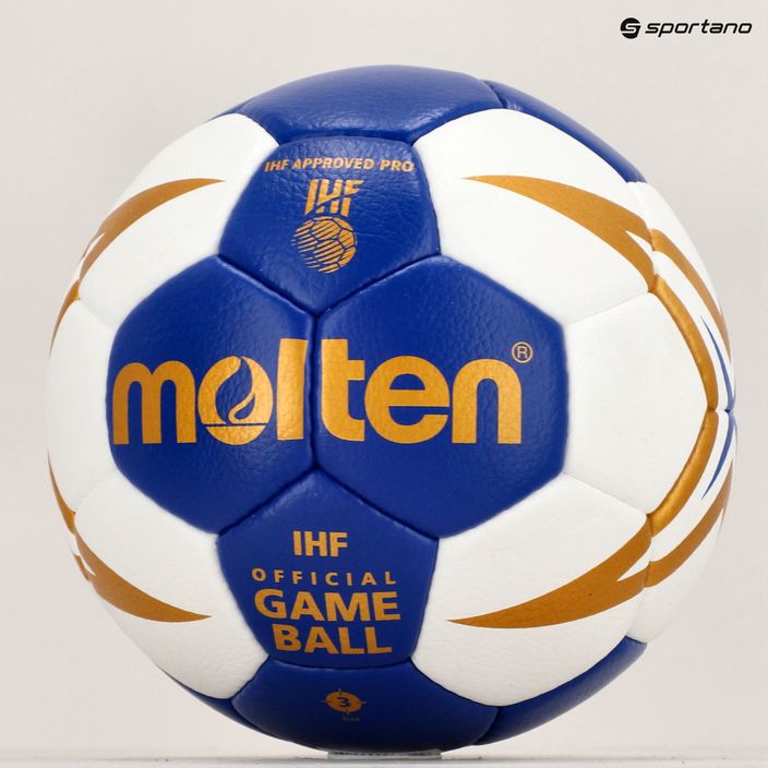 М'яч для гандболу Molten H3X5001-BW IHF blue/white розмір 3 5