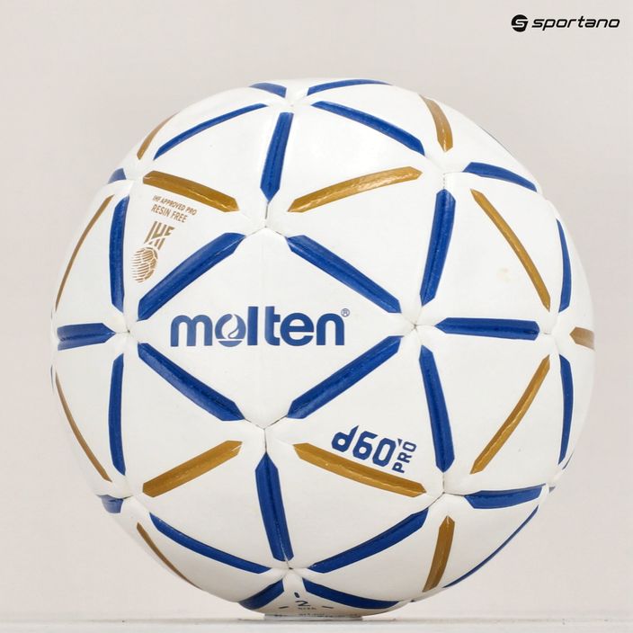 М'яч для гандболу Molten H3D5000-BW d60 PRO IHF-2 blue/white розмір 2 4
