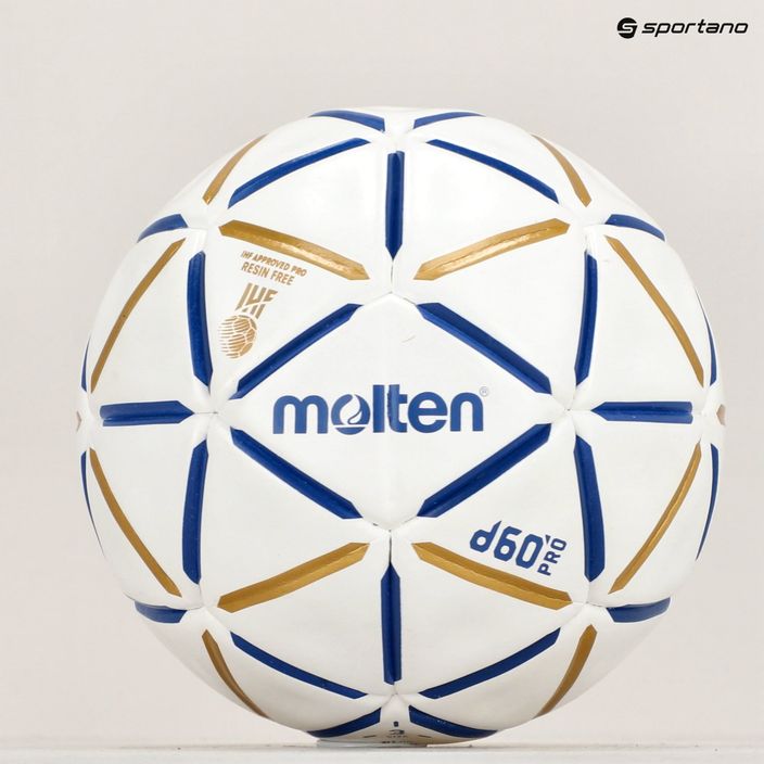 М'яч для гандболу Molten H3D5000-BW d60 PRO IHF-3 blue/white розмір 3 4