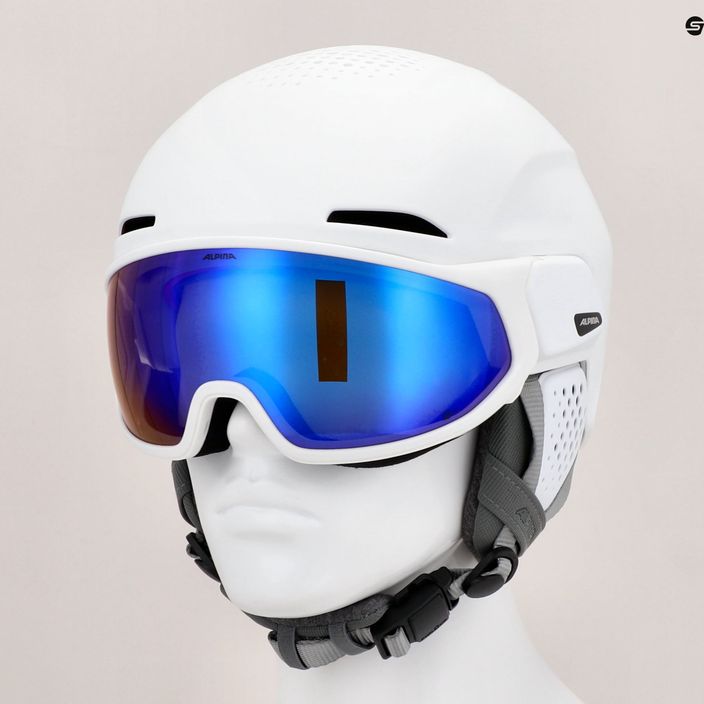 Гірськолижний шолом Alpina Alto Q-Lite білий матовий/синій revo 11