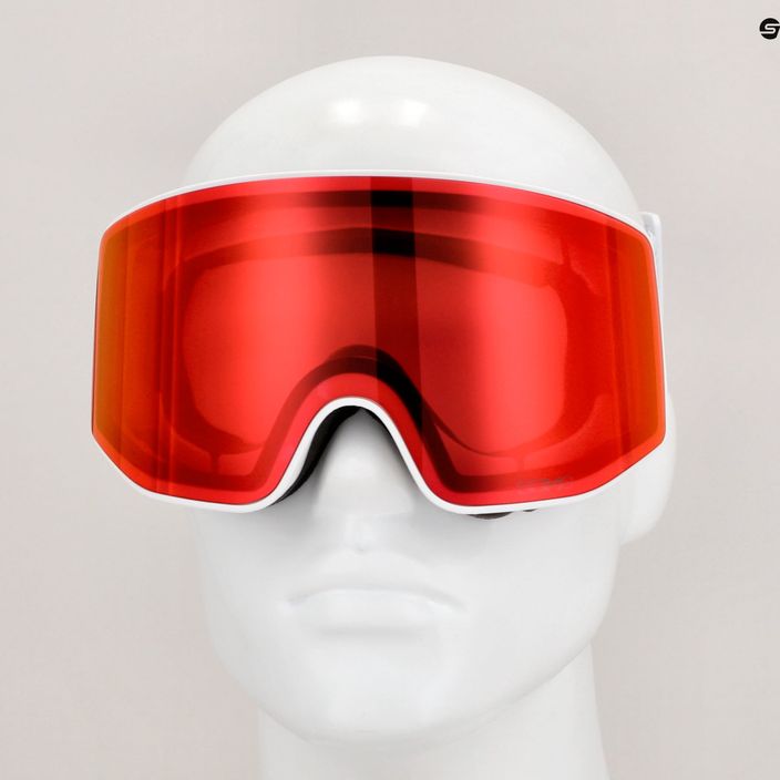 Гірськолижні окуляри Salomon Sentry Prime Sigma білі/маково-червоні/крижані 7