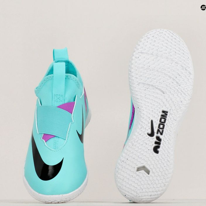 Футбольні бутси кросівки дитячі Nike Jr Zoom Mercurial Vapor 15 Academy IC hyper turquoise/black/ white/fuchsia dream 8