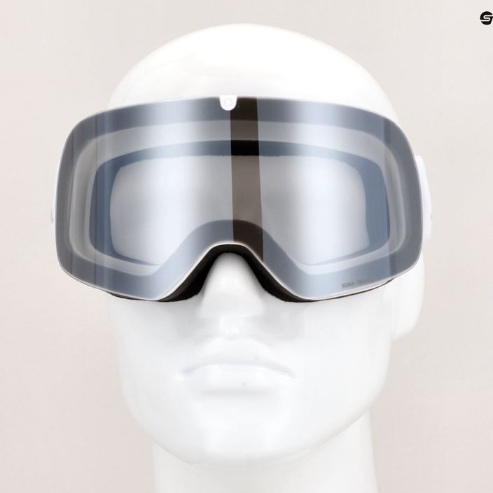 Гірськолижні окуляри Red Bull SPECT Soar S1 матові білі/білі/димчасті/сріблясті з дзеркальним покриттям 4