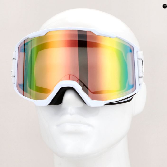 Гірськолижні окуляри Red Bull SPECT Spect Solo S1-S3 матові білі/білі фотохромні/рожеві дзеркальні 4