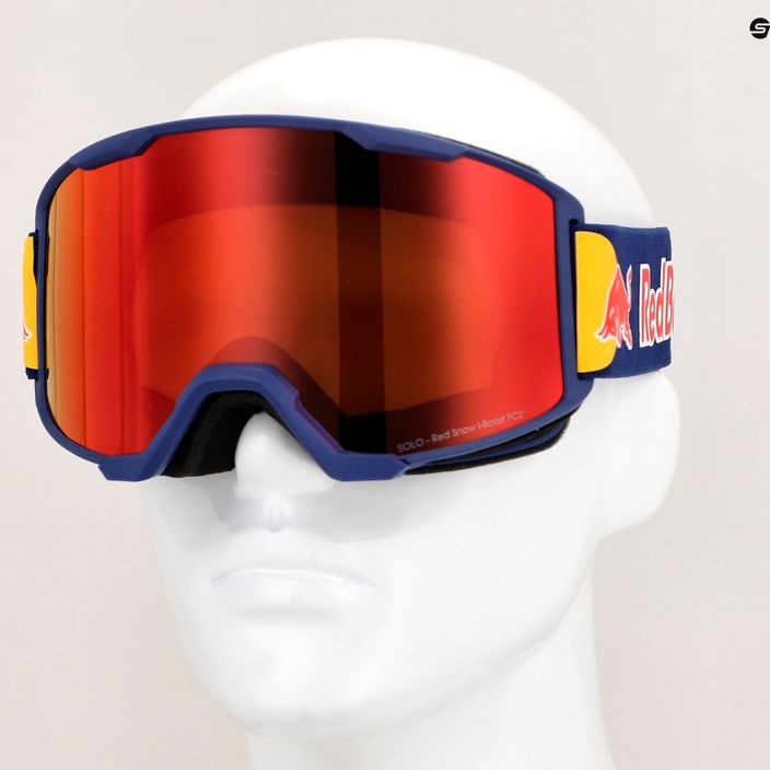 Гірськолижні окуляри Red Bull SPECT Solo S2 матові темно-сині/сині/коричневі/червоні з дзеркальним покриттям 4