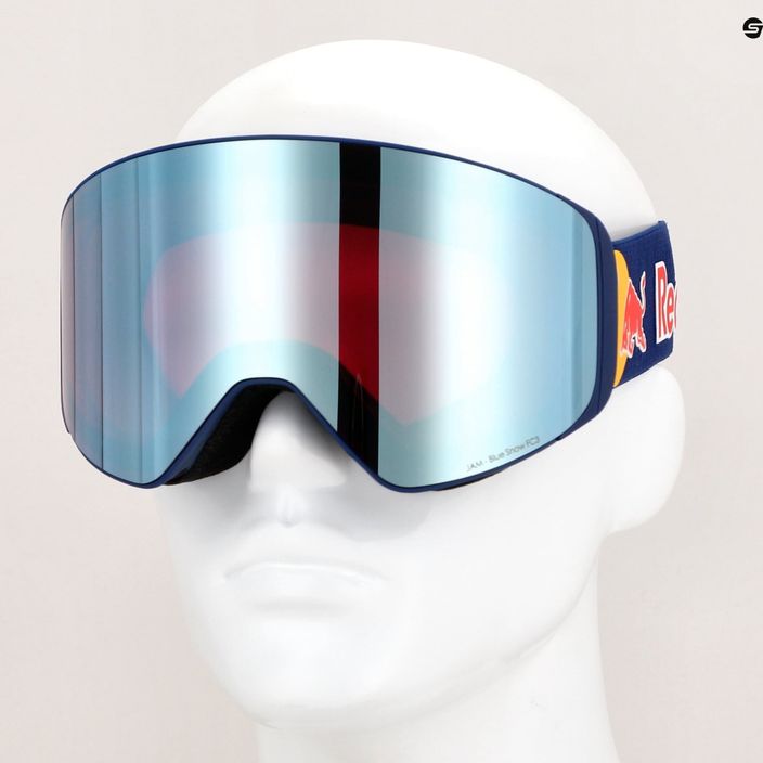 Гірськолижні окуляри Red Bull SPECT Jam S3 + запасна лінза S2 матова синя/фіолетова/синє дзеркало/хмарний сніг 4