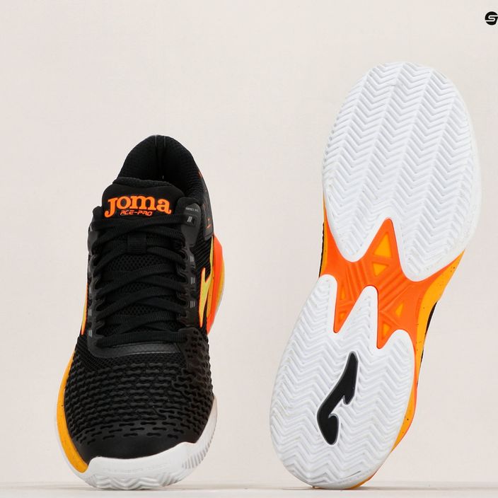Чоловічі тенісні туфлі Joma Ace P чорні/помаранчеві 8