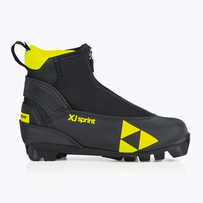 Черевики для бігових лиж дитячі Fischer XJ Sprint black/yellow 12