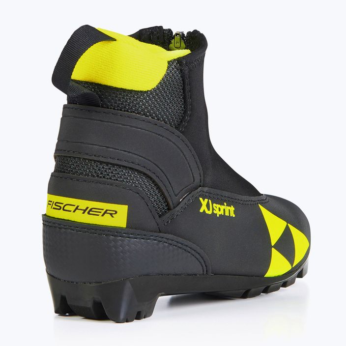 Черевики для бігових лиж дитячі Fischer XJ Sprint black/yellow 13