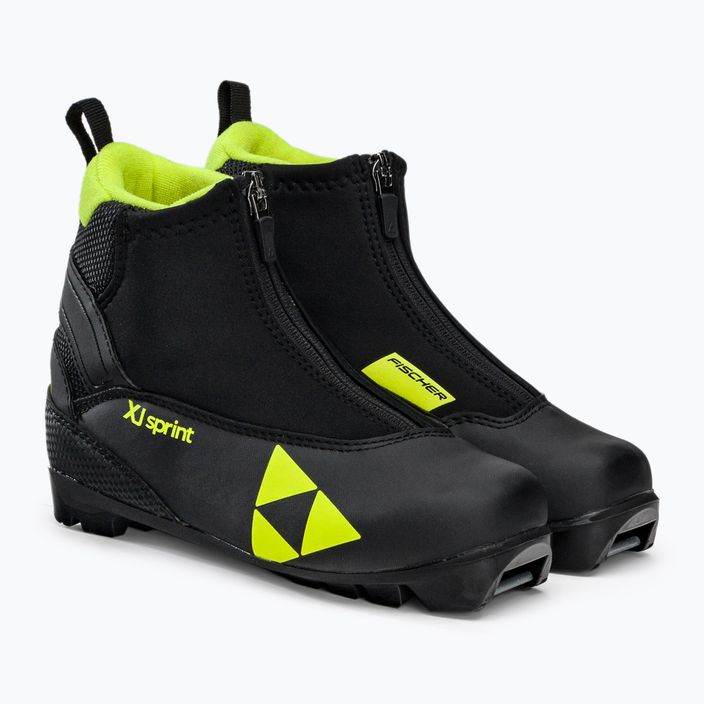 Черевики для бігових лиж дитячі Fischer XJ Sprint black/yellow 3