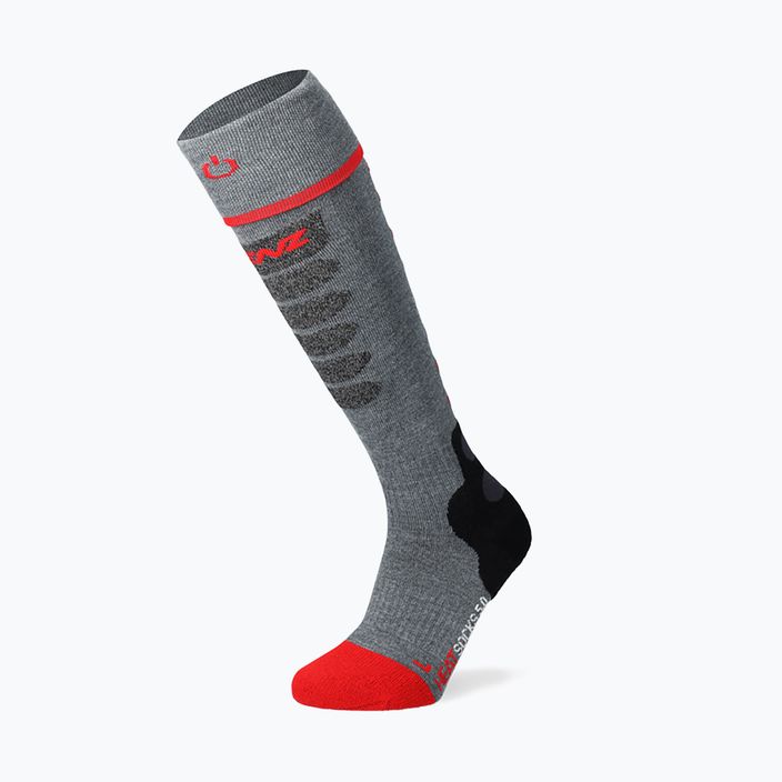 Шкарпетки гірськолижні з підігрівом Lenz Heat Sock 5.1 Toe Cap Slim Fit grey/red 6