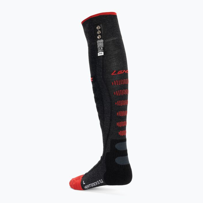 Шкарпетки лижні з підігрівом Lenz Heat Sock 5.1 Toe Cap Regular Fit сіро-червоні 1070 2
