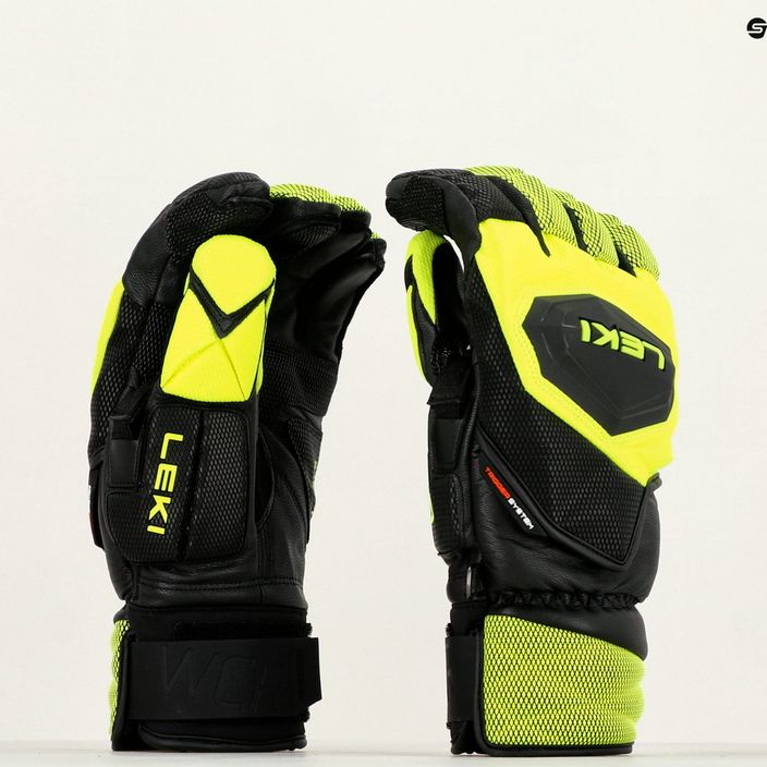 Чоловічі лижні рукавиці LEKI WCR Venom SL 3D чорний лід/лимон 9