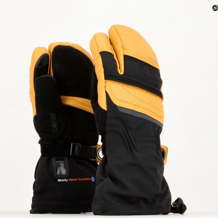 Рукавиці лижні з підігрівом Lenz Heat Glove 8.0 Finger Cap Lobster чорно-жовті 1207 12