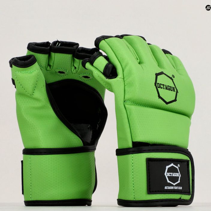 Рукавиці грепплінгові Octagon Kevlar MMA зелені 7