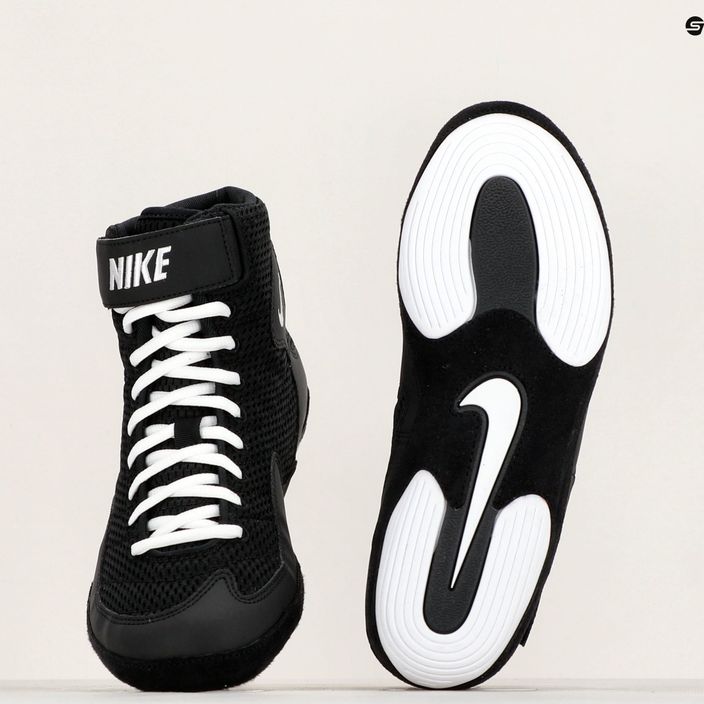 Черевики борцівські чоловічі Nike Inflict 3 black/white 8