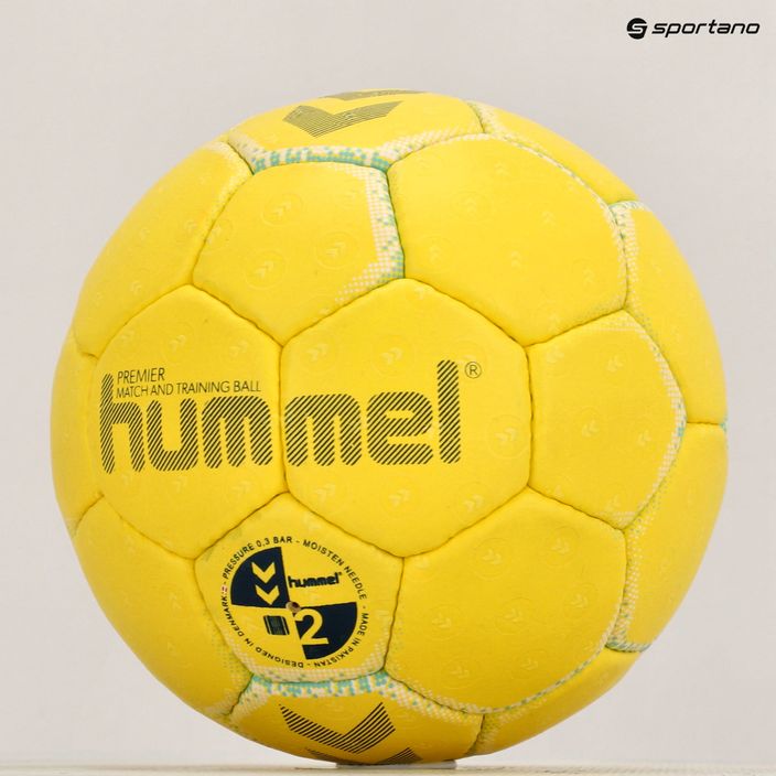 М'яч гандбольний Hummel Premier HB жовтий/білий/синій розмір 2 5