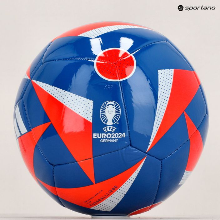 М'яч футбольний adidas Fussballiebe Club glow blue/solar red/whiteрозмір 4 6