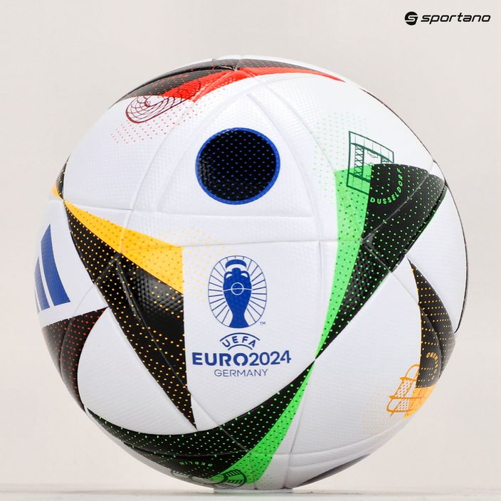 М'яч футбольний adidas Fussballliebe 2024 League Box white/black/glow blue розмір 5 8