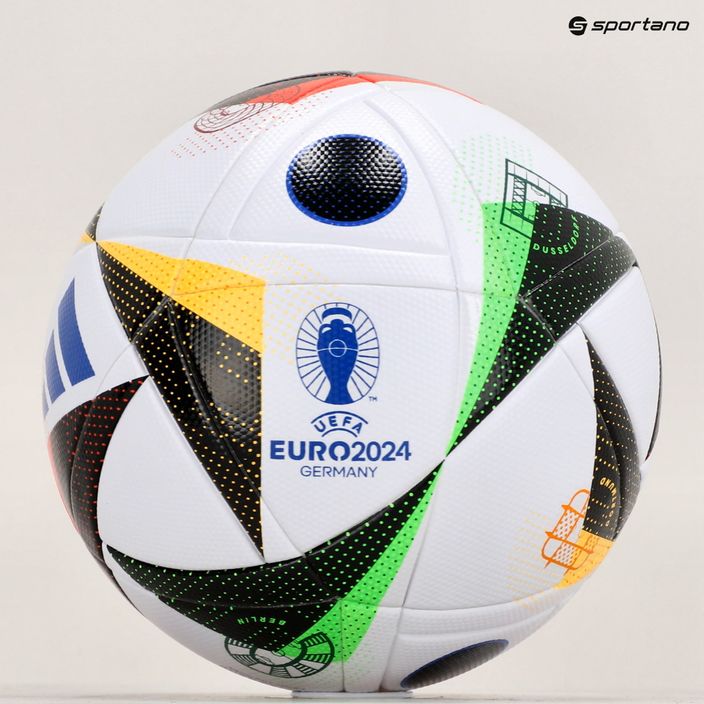 М'яч футбольний adidas Fussballliebe 2024 League Box white/black/glow blue розмір 4 4