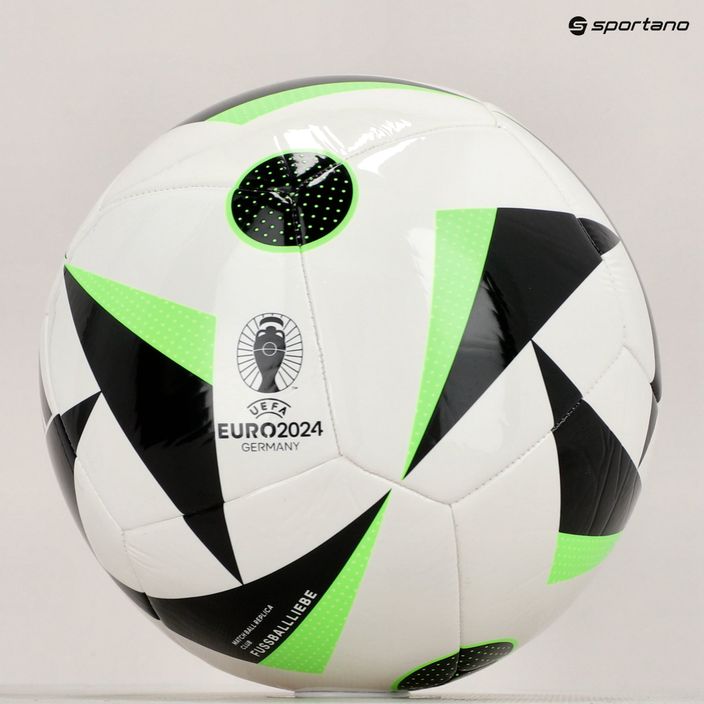 М'яч футбольний adidas Fussballiebe Club white/black/solar green розмір 5 6