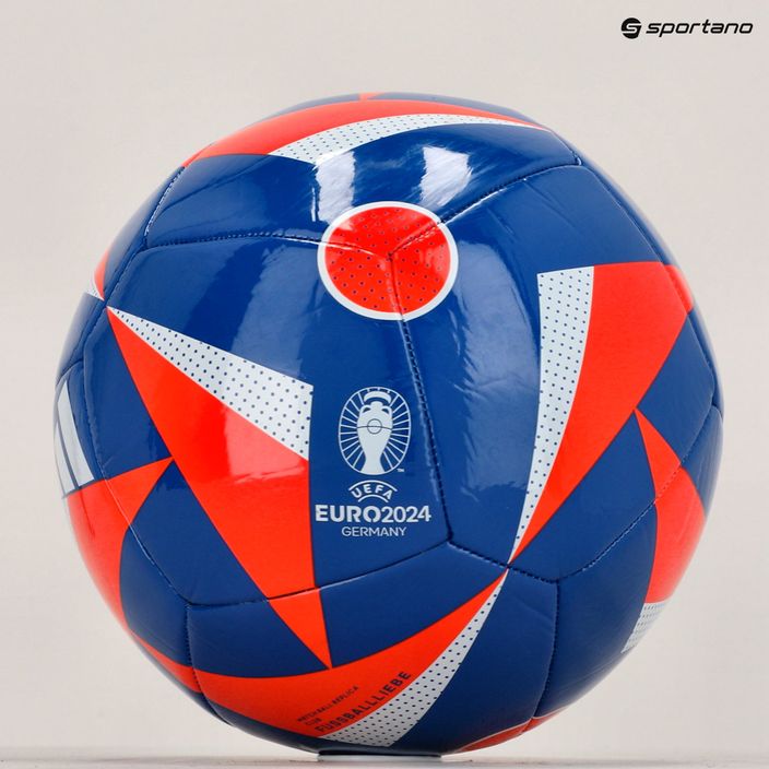 М'яч футбольний adidas Fussballiebe Club glow blue/solar red/white розмір 5 6