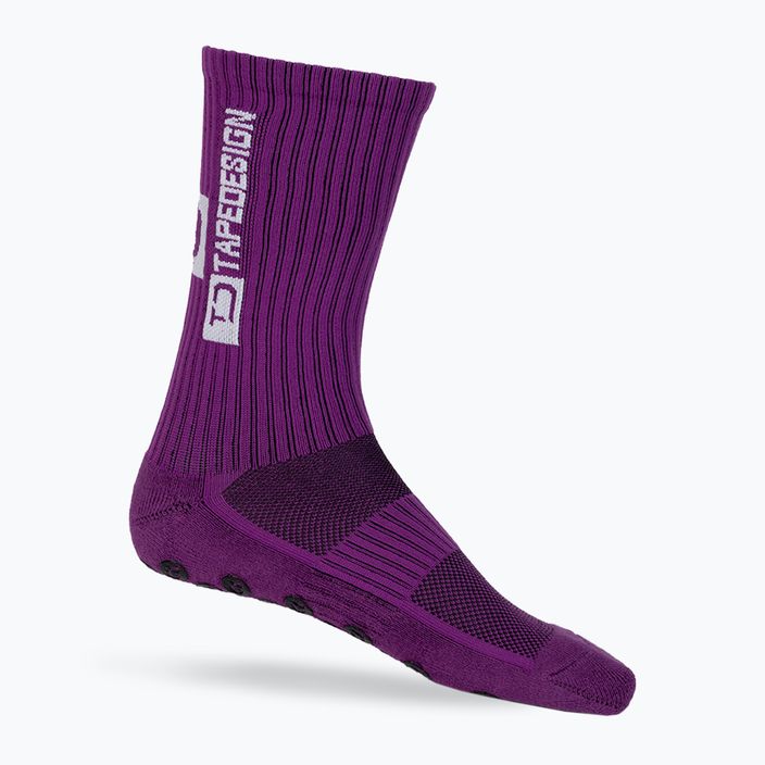 Шкарпетки футбольні чоловічі Tapedesign протиковзні фіолетові 2