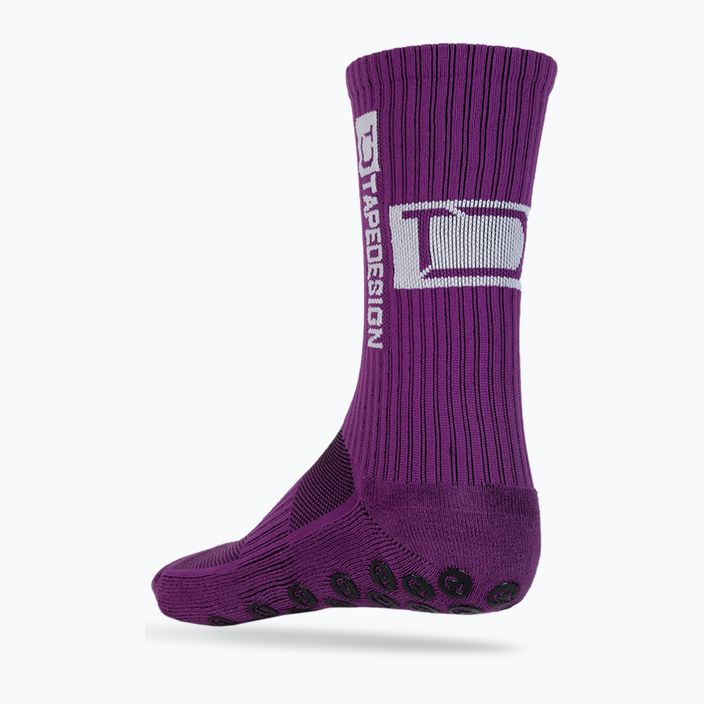 Шкарпетки футбольні чоловічі Tapedesign протиковзні фіолетові 3