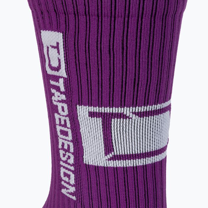 Шкарпетки футбольні чоловічі Tapedesign протиковзні фіолетові 5