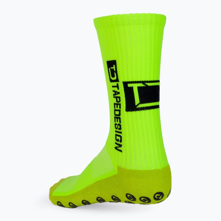 Шкарпетки футбольні Tapedesign протиковзні жовті 3