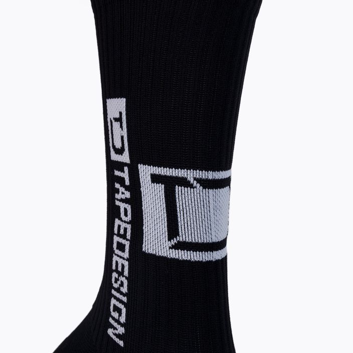 Шкарпетки футбольні чоловічі Tapedesign протиковзні чорні 3