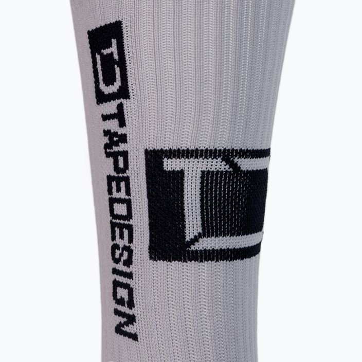 Шкарпетки футбольні чоловічі Tapedesign протиковзні сірі 5