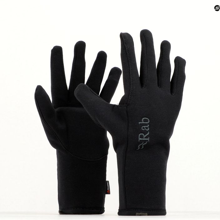 Чоловічі трекінгові рукавички Rab Power Stretch Pro чорні 8