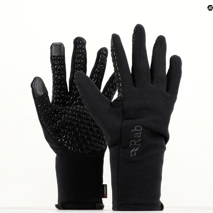 Чоловічі трекінгові рукавички Rab Power Stretch Contact Grip чорні 9