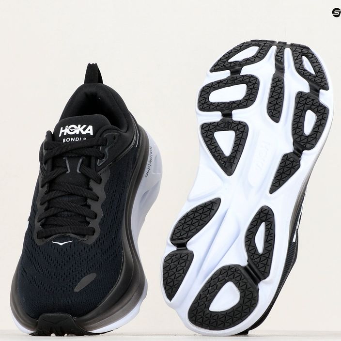 Кросівкі для бігу жіночі HOKA Bondi 8 black/white 10