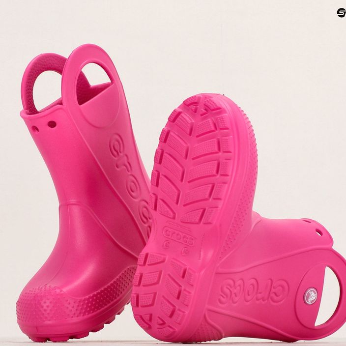Crocs Handle Rain Boot Kids цукерково-рожеві веллінги 10