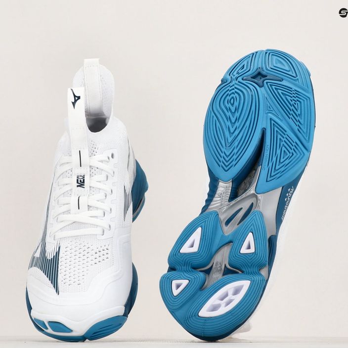 Кросівки для волейболу чоловічі Mizuno Wave Lightning Neo2 white/sailor blue/silver 9
