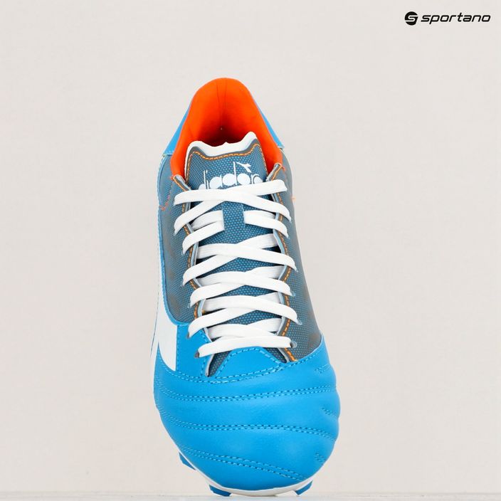 Чоловічі футбольні бутси Diadora Brasil Elite Veloce GR LPU сині флуоресцентні / білі / помаранчеві 16