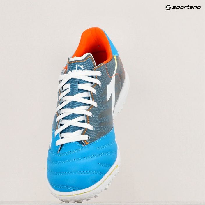 Чоловічі футбольні бутси Diadora Brasil Elite Veloce GR TFR сині флуоресцентні/білі/помаранчеві 16