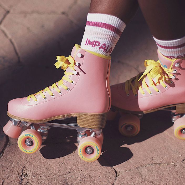 Ковзани роликові IMPALA Quad Skate рожево-жовті 3
