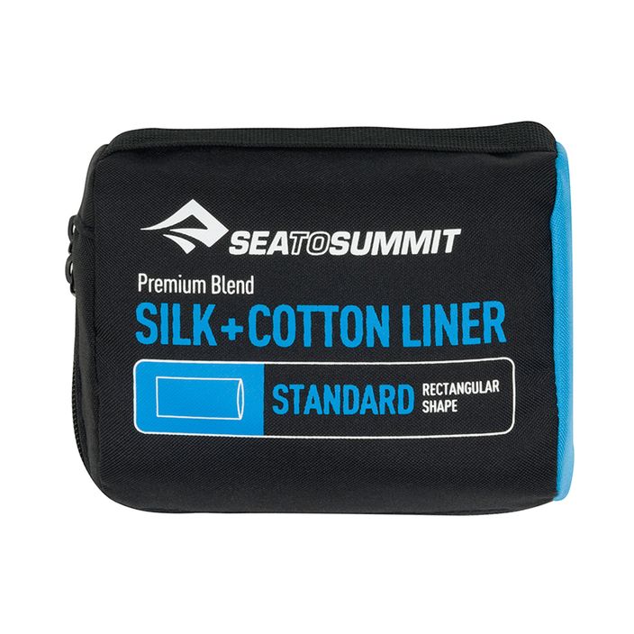 Вкладиш для спального мішка Sea to Summit Silk/Cotton Travel Liner синій ASLKCTNSTDNB 2